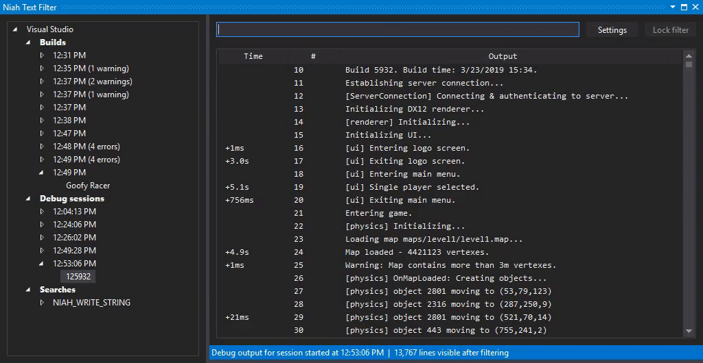 Debug Output Filter - Visual Studio Marketplace